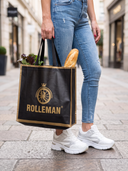 ROLLEMAN® Shopper – Zwart/Goud – 47 × 36 × 10 cm