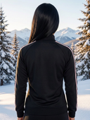 Cassandra — ROLLEMAN® Dames Trainingsjasje | Zwart & Soft Blush Pink