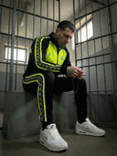 Dritan Tweedelig Trainingspak Heren - Zwart met Neongeel