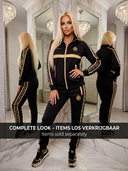 ROLLEMAN® Rosangela Dames Trainingsjasje — Zwart met Ambergoud