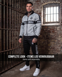 ROLLEMAN® Cash Heren Trainingsjasje – Lichtgrijs met Zwart