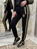 ROLLEMAN® Rosangela Dames Trainingsbroek — Zwart met Ambergoud