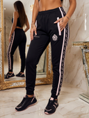 ROLLEMAN® Estefanía Dames Trainingsbroek — Zwart met Heavenly Pink