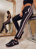 ROLLEMAN® Estefanía Dames Trainingsbroek — Zwart met Heavenly Pink