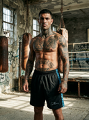 Renzo | ROLLEMAN® | Sporthose | Schwarz/Hellblau