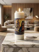 Lux Memoria | ROLLEMAN® | Devotiekaars Wit | 216 Uur Brandtijd