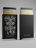 ROLLEMAN® Aluminium Kartenhalter — Only God Can Judge Me | Jesus Edition