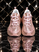 Angelina – Roze Metallic Strass Sneaker