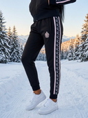 Cassandra — ROLLEMAN® Damen Trainingshose | Schwarz & Soft Blush Pink