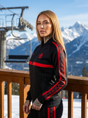Roxy — ROLLEMAN® Dames Trainingsjasje | Zwart & Rood