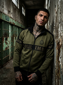 ROLLEMAN® Freddy Heren Trainingsjasje — Army Green met Zwart