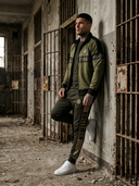 ROLLEMAN® Freddy Heren Trainingsbroek — Army Green met Khaki