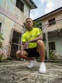 Kuba Premium Sportset Tweedelig - Sneldrogend & Ademend - Neon Geel /Zwart