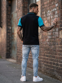 Tadeusz - ROLLEMAN® Sport Polo Zwart/Turquoise (Matching Short Beschikbaar)