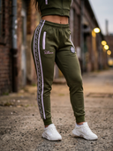 ROLLEMAN® — Leila | Dames Trainingsbroek | Army Green & Baby Pink
