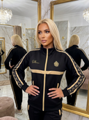 ROLLEMAN® Rosangela Dames Trainingsjasje — Zwart met Ambergoud