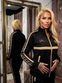 ROLLEMAN® Rosangela Dames Trainingsjasje — Zwart met Ambergoud