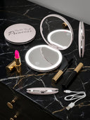 ROLLEMAN Trailer Trash Princess | LED Make-up Spiegel | Wit | Ø 7,5 cm