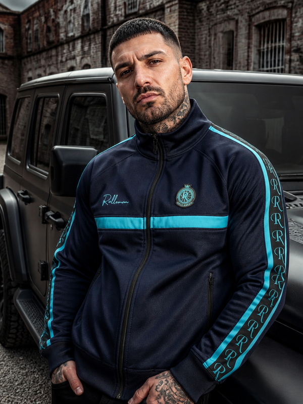 ROLLEMAN Hector Trainingsjas – Donkerblauw / Turquoise