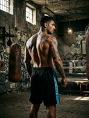 Renzo | ROLLEMAN® | Sporthose | Schwarz/Hellblau