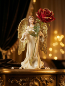 Engel met Vaasje | Goud & Crème | Luxe Woondecoratie