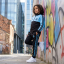 Zeno Tweedelig Trainingspak voor Kinderen — Zwart met Turquoise