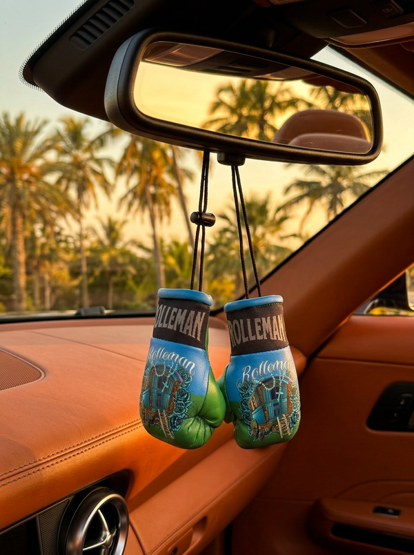 Wagon Warriors Mini Boxing Gloves for Rear View Mirror