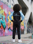 Zeno Tweedelig Trainingspak voor Kinderen — Zwart met Turquoise