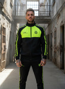 Dritan Zweiteiliger Trainingsanzug für Herren – Schwarz mit Neongelb