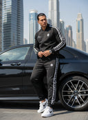 Shkelzen Zweiteiliger Trainingsanzug für Herren – Schwarz mit Weiß