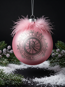 ROLLEMAN® Kerstbal Roze | Vrolijk Kerstfeest | 10cm