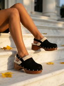 ROLLEMAN® Clogs Dames | Zwart | Faux Shearling