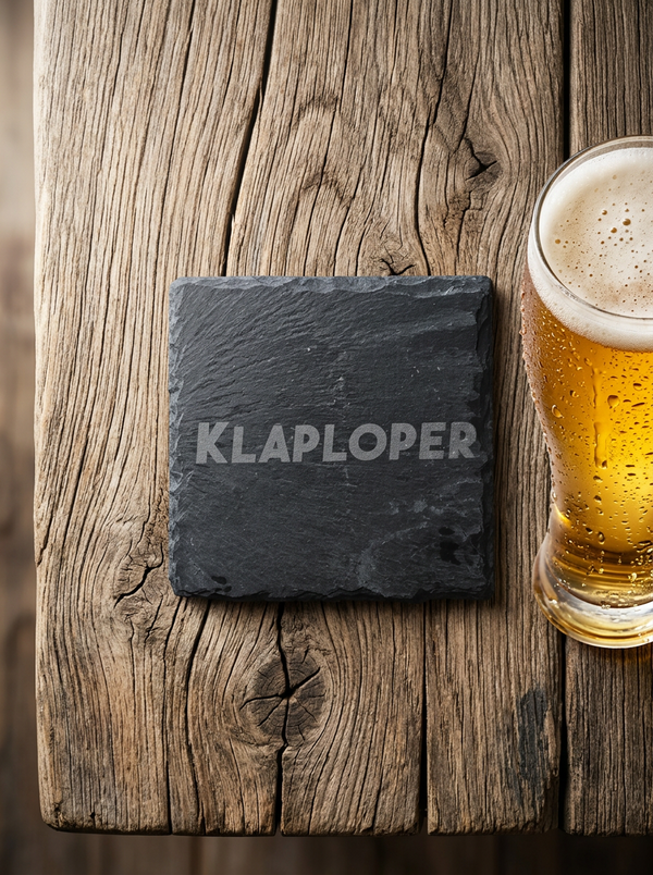 ROLLEMAN® Schieferuntersetzer | Graviertes Bargoens-Wort