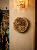 Wij Bellen Geen Politie — Grappige Teak Houtschijf | Toilet, Hal & Mancave | Top Cadeau | ROLLEMAN®
