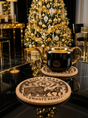 ROLLEMAN® Kwante Kerst | Kurken Pannenleger | Ø 18 cm