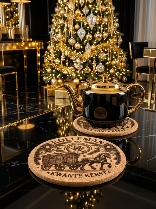 ROLLEMAN® Kwante Kerst | Kurken Pannenleger | Ø 18 cm
