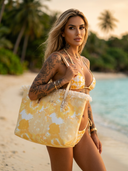La Vie au Soleil — Statement Shopper | Tie-Dye Geel & Wit