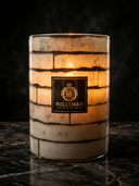 ROLLEMAN® Luxury Decoratie Vaas | Windlicht | Glas | Crème | 19,5 cm