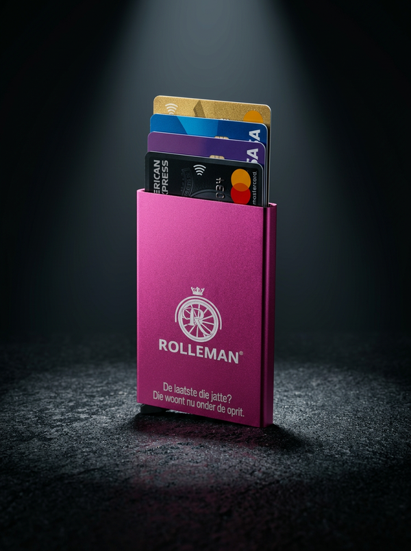 ROLLEMAN® Aluminium Pasjeshouder | Bad Girl Editie | Roze