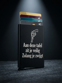 ROLLEMAN® Aluminium Pasjeshouder | Omertà Editie | Zwart | Limited Edition