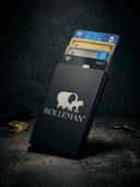 ROLLEMAN® Aluminium Pasjeshouder | Omertà Editie | Zwart | Limited Edition