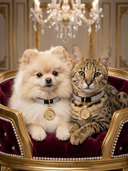 Haustier-ID-Tag | Gold-Finish | 3 cm | Name auf Anfrage