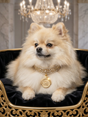 Haustier-ID-Tag | Gold-Finish | 3 cm | Name auf Anfrage