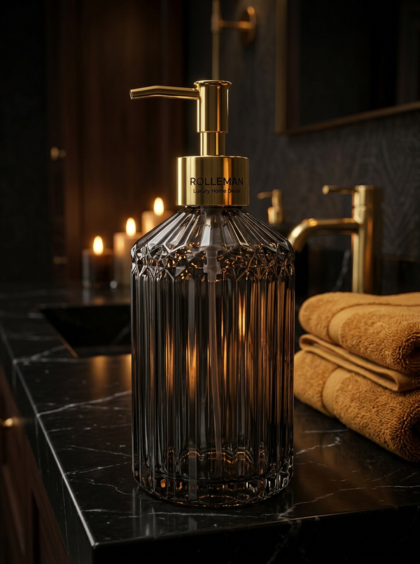 ROLLEMAN® Noir Obsidian | Luxury Zeeppomp | Donker Glas met Goud