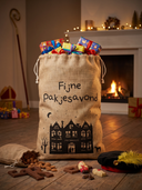 Jute Sinterklaaszak Fijne Pakjesavond – 50 × 80 cm