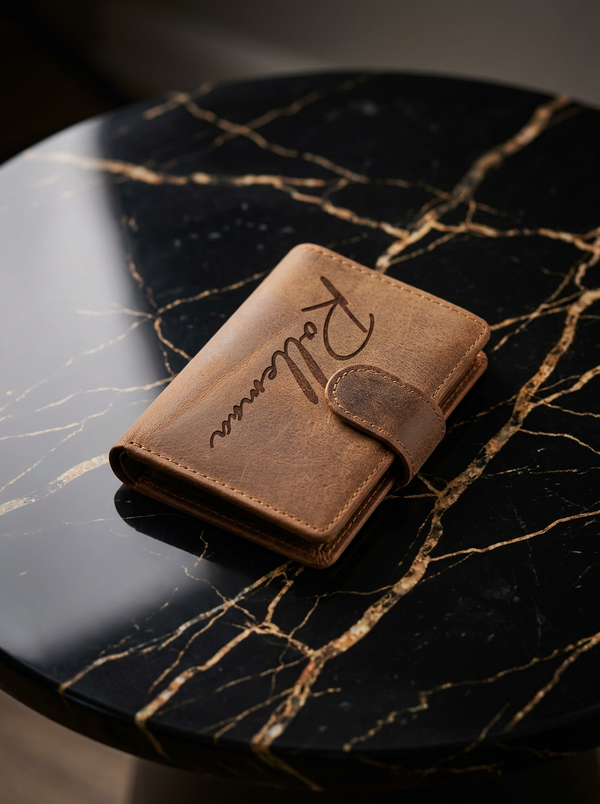 ROLLEMAN® Leren Portemonnee | Signature Edition | RFID-bescherming | 10 × 7,5 cm