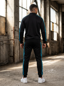 Dràgan Tweedelig Trainingspak Heren - Zwart met Turquoise