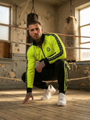 Bojan Two-Piece Tracksuit Men - Black with Neon Yellow