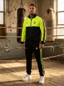 Bojan Two-Piece Tracksuit Men - Black with Neon Yellow