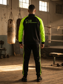 Bojan Two-Piece Tracksuit Men - Black with Neon Yellow